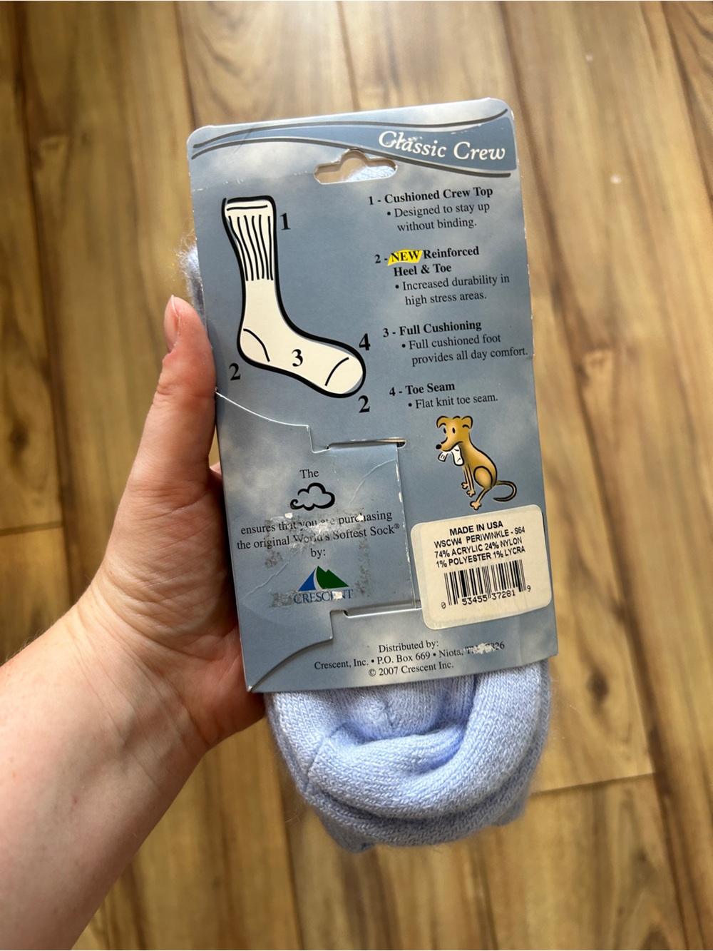 Classic Classic Crew Men's Soft Socks - Light Lavender - Picture 2 of 2